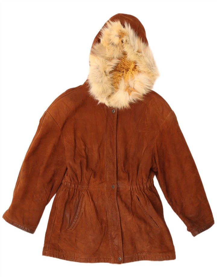 Vintage Γυναικείο Μπουφάν Parka με κουκούλα IT 42 Μεσαίο Καφέ
