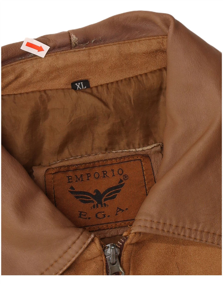 EMPORIO E.G.A Ανδρικό Suede Bomber Jacket UK 42 XL Beige