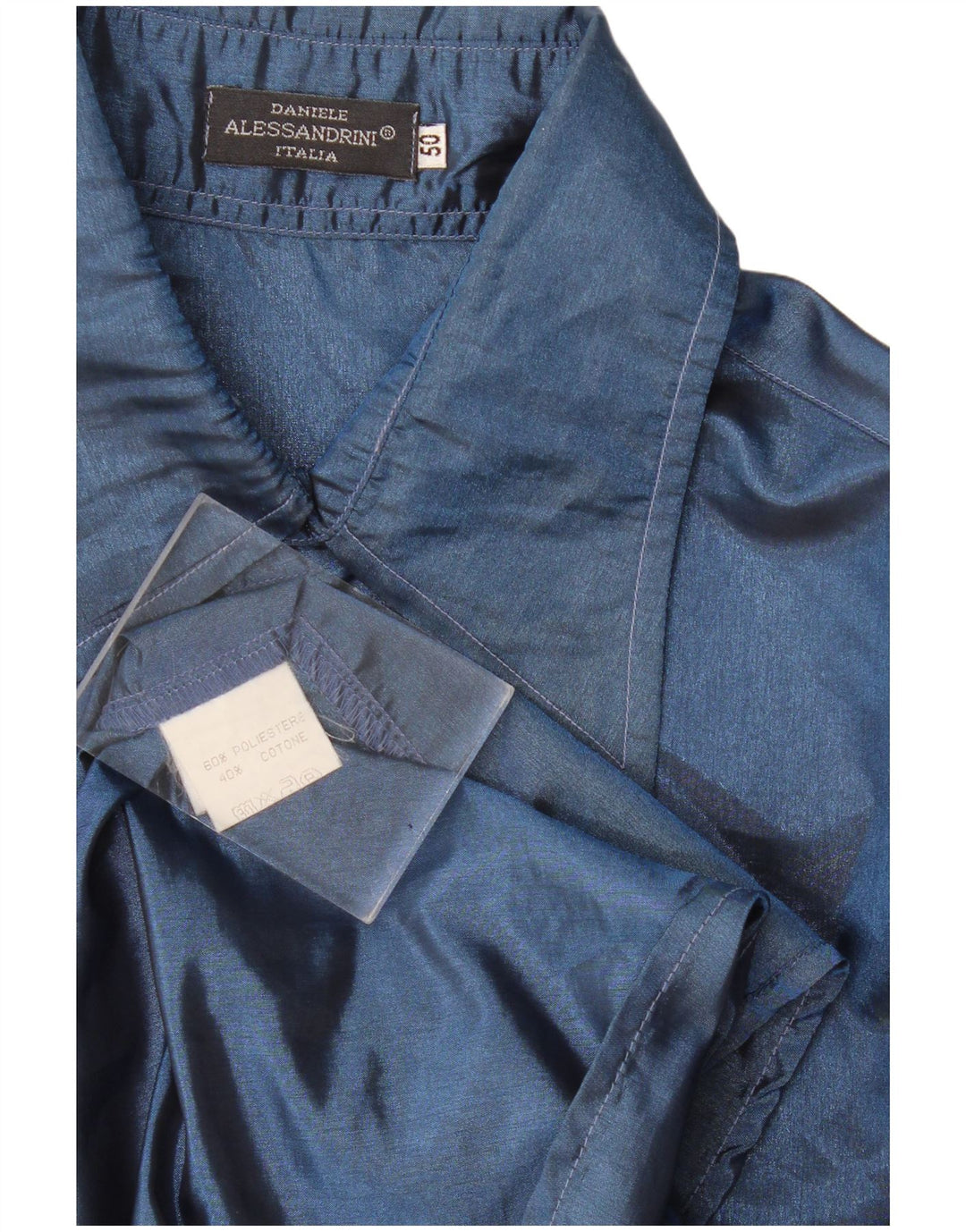 Daniele Alessandrini Ανδρικό πουκάμισο IT 50 Medium Navy Blue Polyester