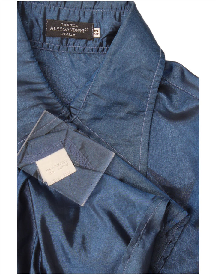 Daniele Alessandrini Ανδρικό πουκάμισο IT 50 Medium Navy Blue Polyester