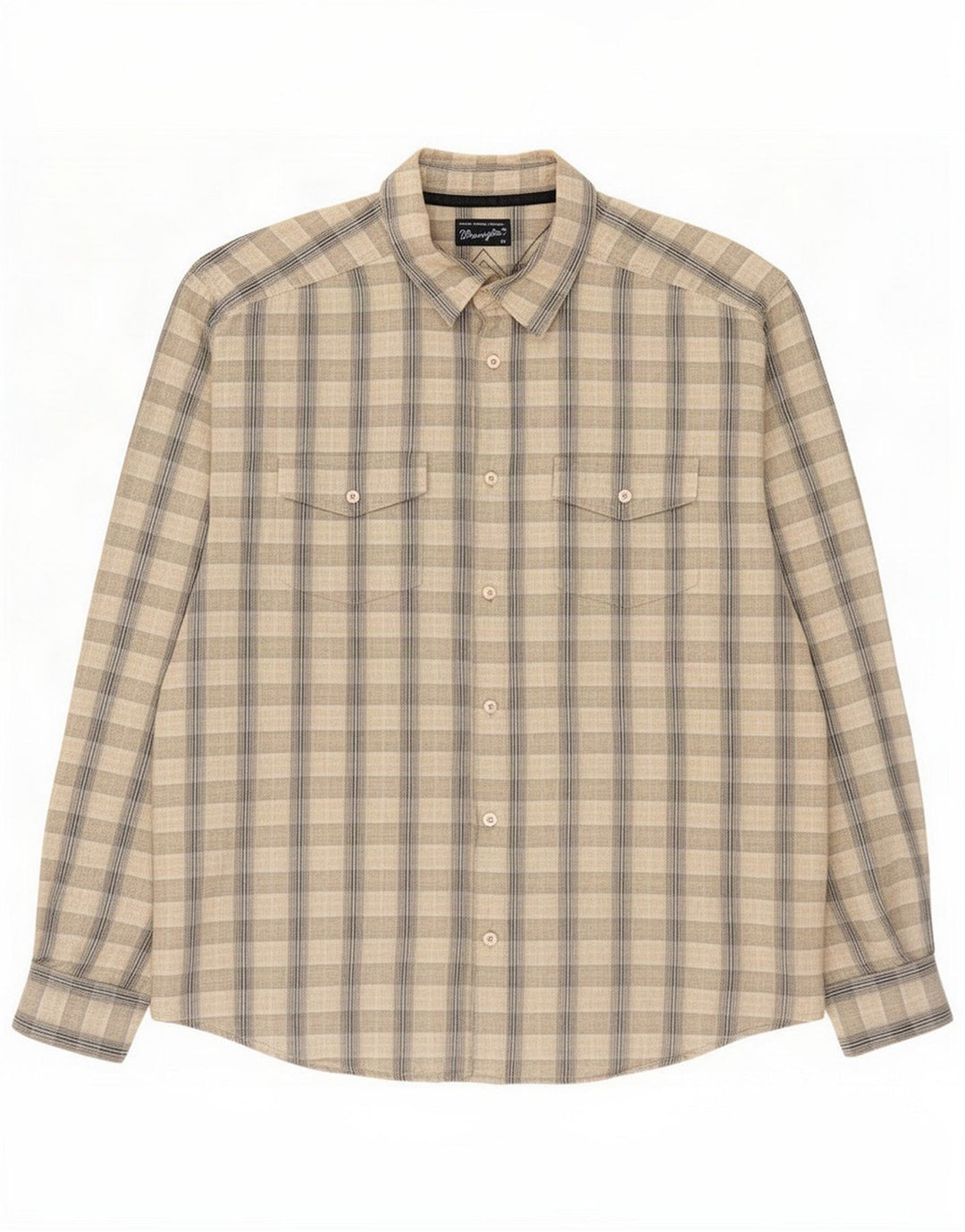 Wrangler Ανδρικό πουκάμισο XL Beige Check Cotton