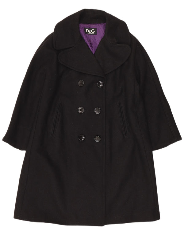 Dolce & Gabbana Γυναικείο παλτό με διπλό στήθος IT 38 XS μαύρο μαλλί