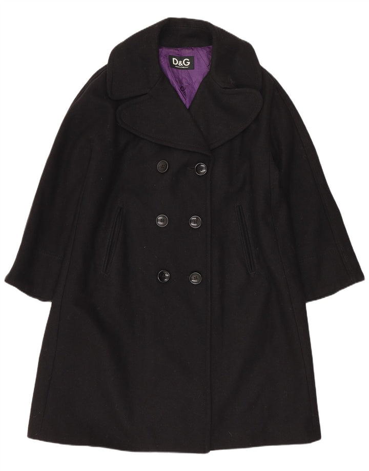 Dolce & Gabbana Γυναικείο παλτό με διπλό στήθος IT 38 XS μαύρο μαλλί