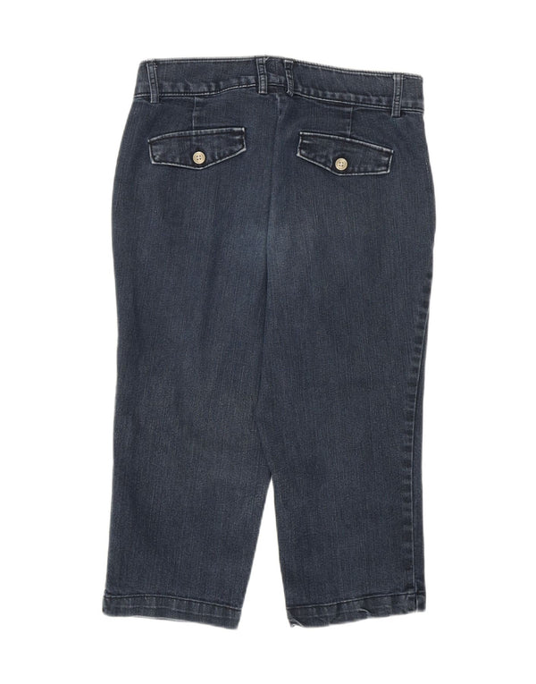 DOCKERS Womens Capri Jeans US 4 Small W28 L18 Navy Blue Cotton