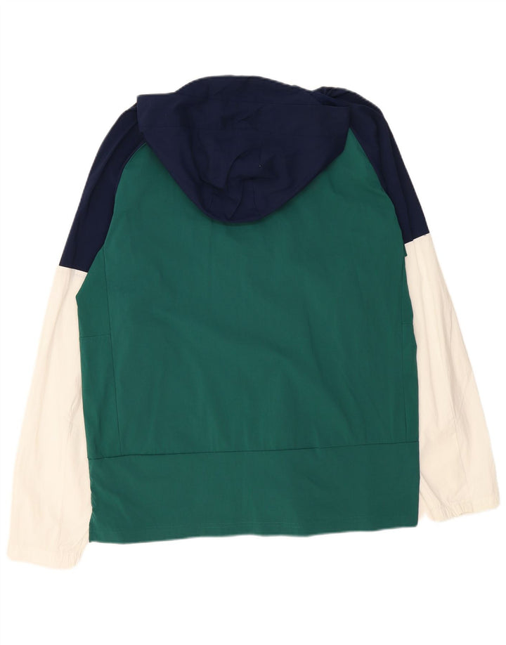 Ανδρική αθλητική φόρμα ADIDAS με κουκούλα Μπουφάν με μεγάλο πράσινο χρώμα από νάιλον