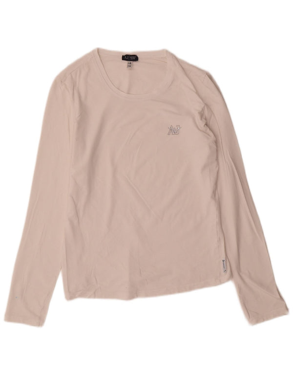Armani Jeans Γυναικείο τοπ μακρυμάνικο UK 12 Medium White