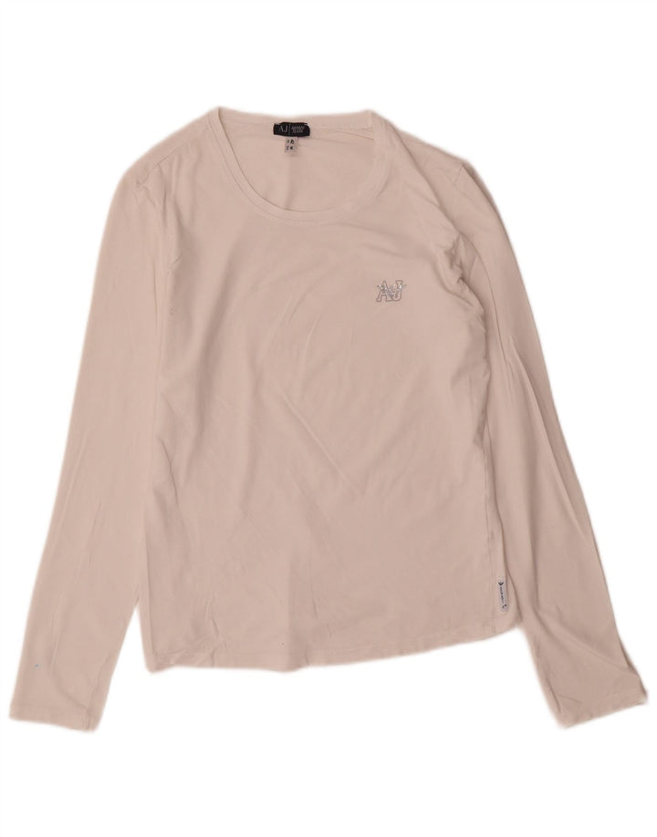 Armani Jeans Γυναικείο τοπ μακρυμάνικο UK 12 Medium White