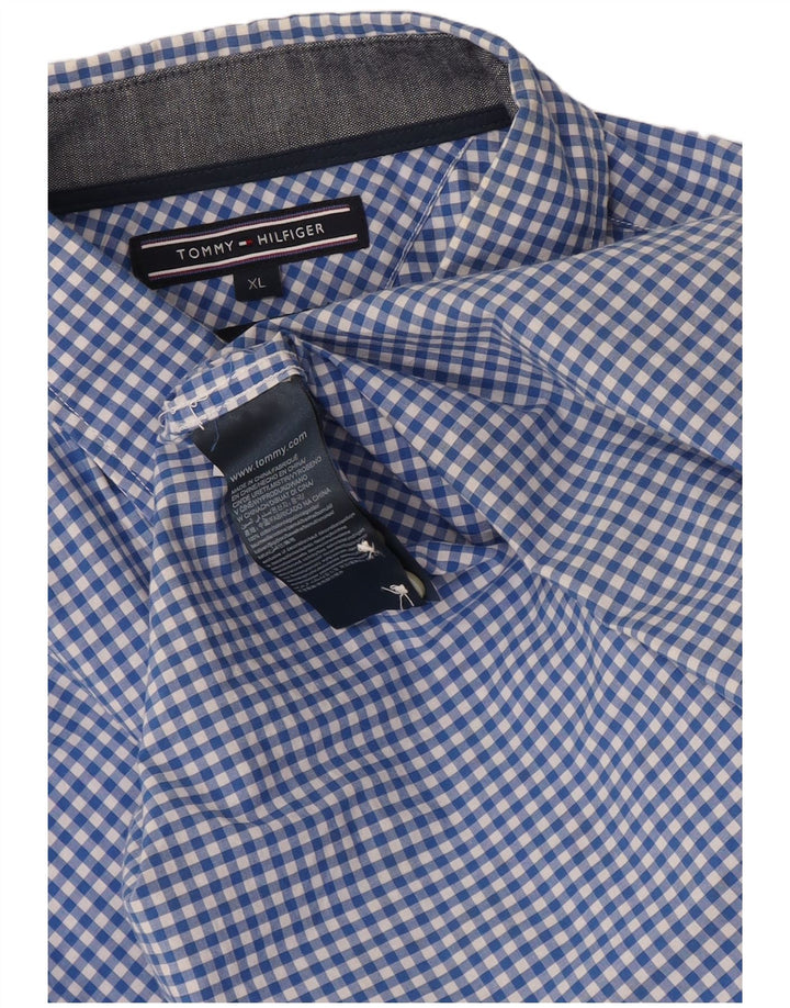 Ανδρικό πουκάμισο Tommy Hilfiger XL Blue Gingham Cotton