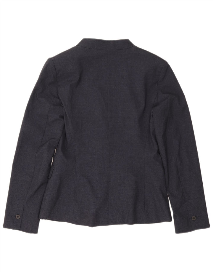 Zara Γυναικείο μπουφάν σακάκι με 1 κουμπί EU 38 Small Navy Blue Polyester