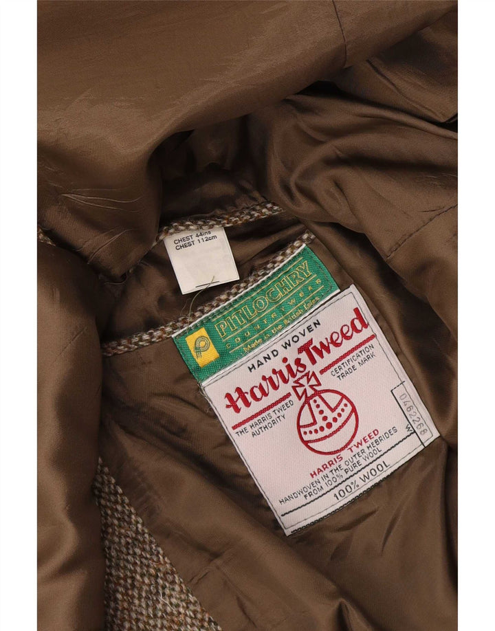 Harris Tweed Ανδρικό μπουφάν blazer UK 44 XL καφέ μαλλί
