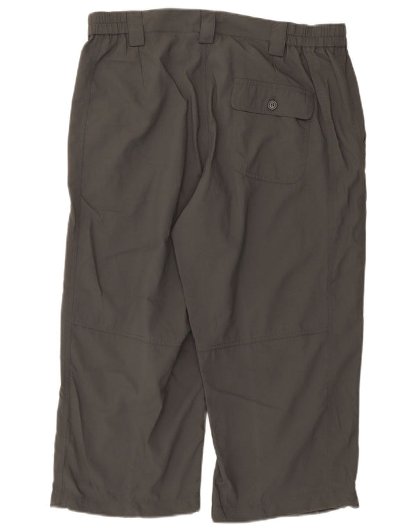 MCKINLEY Mens Straight Capri Trousers W34 L20 Grey Polyamide