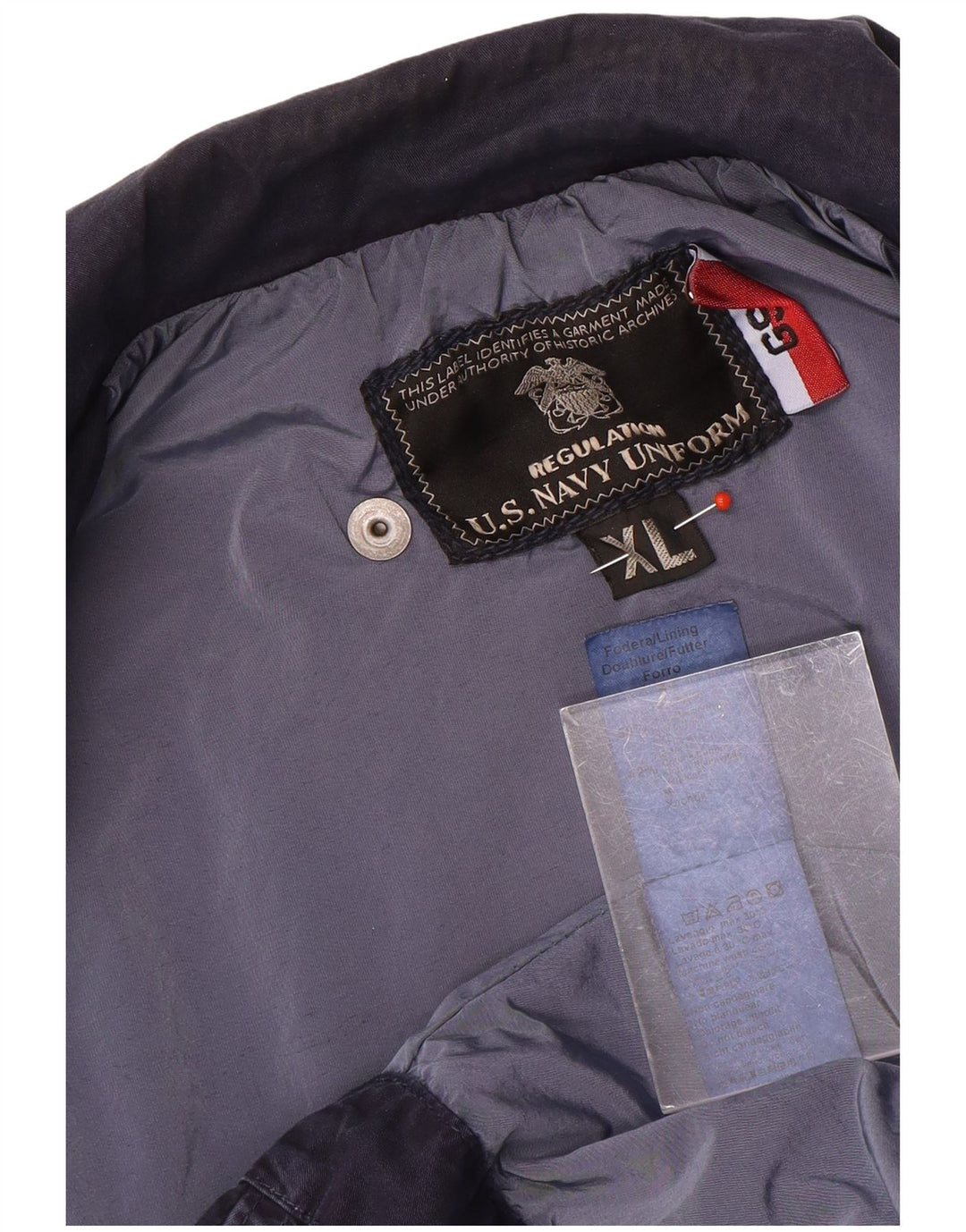 Vintage Ανδρικό Utility Jacket UK 42 XL Navy Blue Nylon