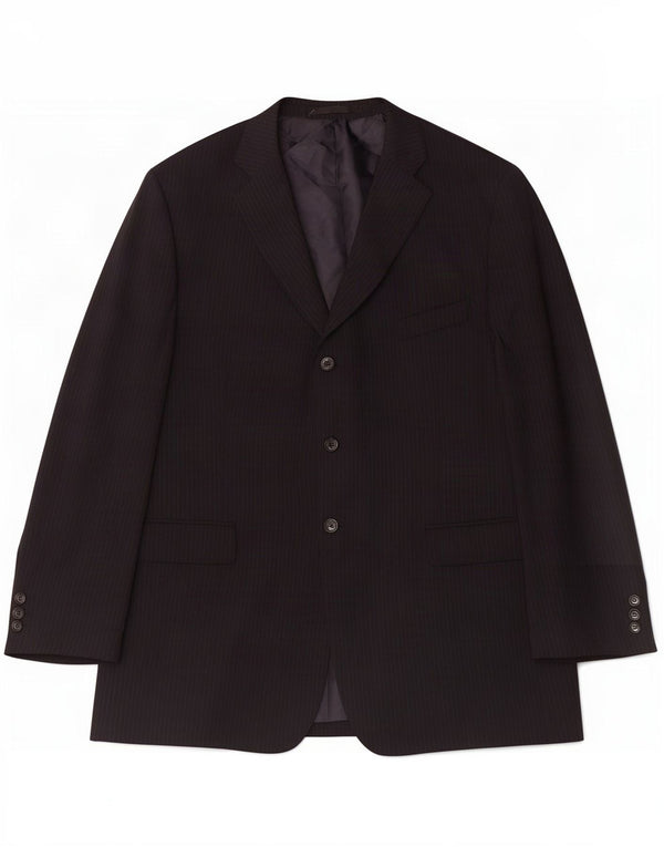 Marks & Spencer Ανδρικό μπουφάν blazer UK 46 XL Navy Blue Pinstripe