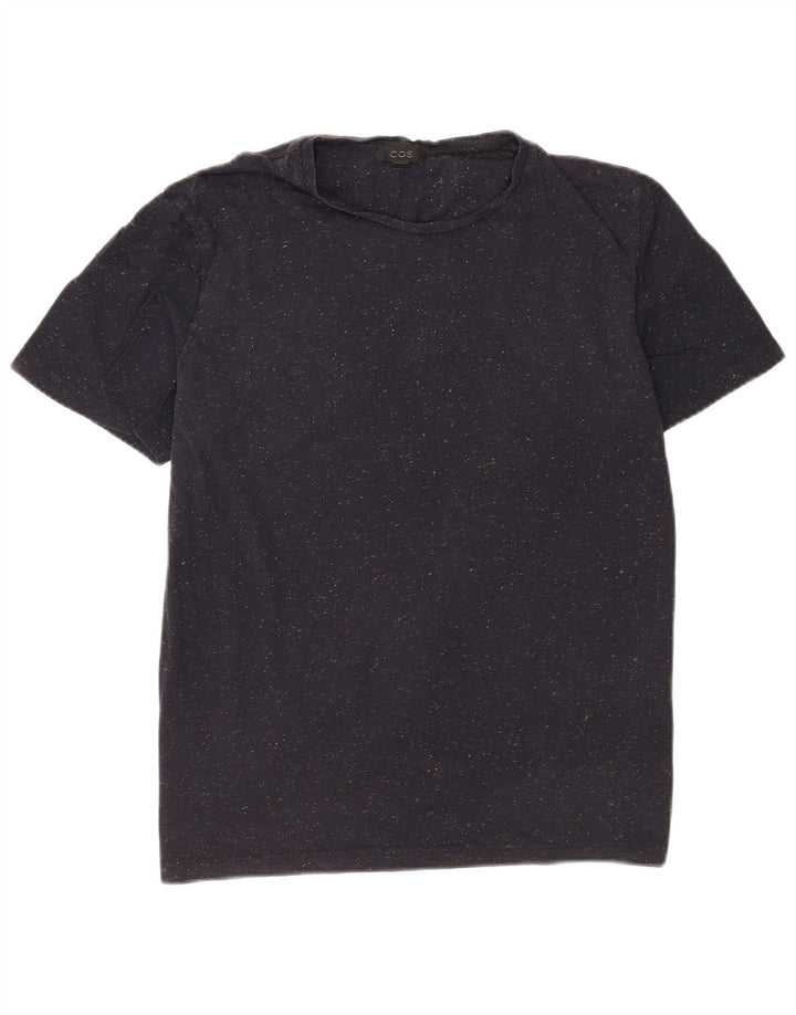 Ανδρικό T-Shirt Cos Top Βαμβακερό μεσαίο Navy Blue Flecked