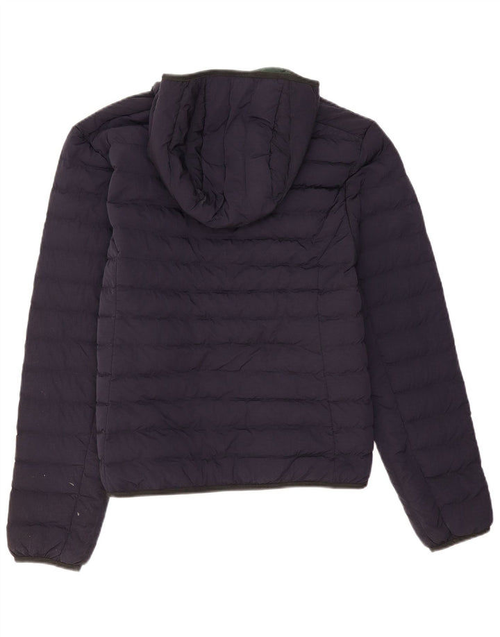 Ανδρικό μπουφάν Lacoste με κουκούλα με επένδυση EU 46 Small Navy Blue Polyamide
