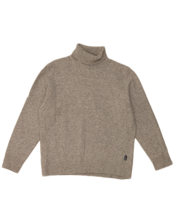 Barbour γυναικείο πουλόβερ με ρολό λαιμόκοψη UK 18 XL μαλλί με γκρι λείανση
