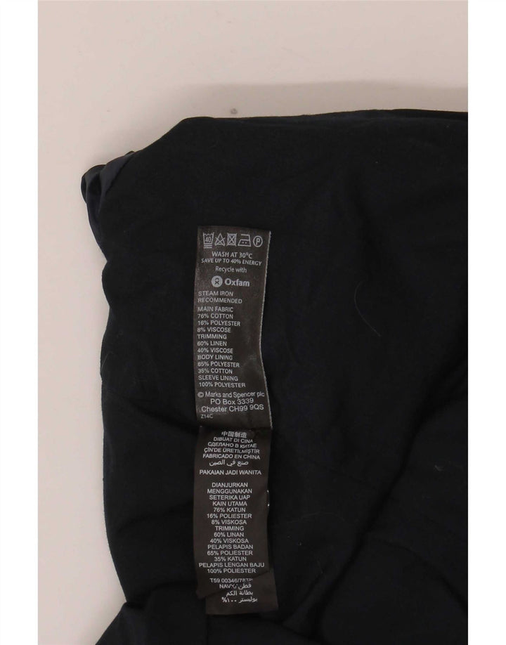 Marks & Spencer Γυναικείο 3/4 μανίκι σακάκι UK 16 μεγάλο Navy Blue