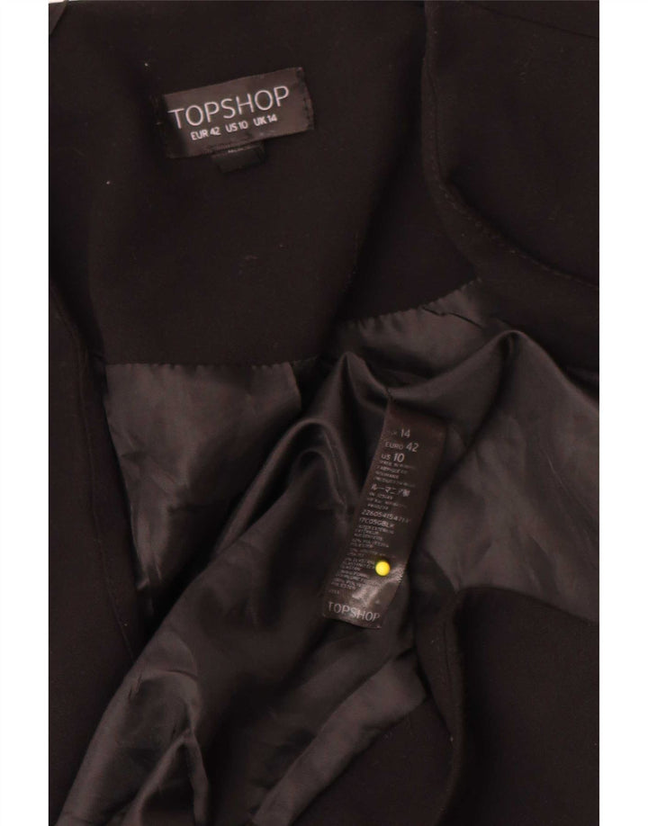 Topshop Γυναικείο Μπουφάν UK 14 Large Μαύρο Πολυεστέρας