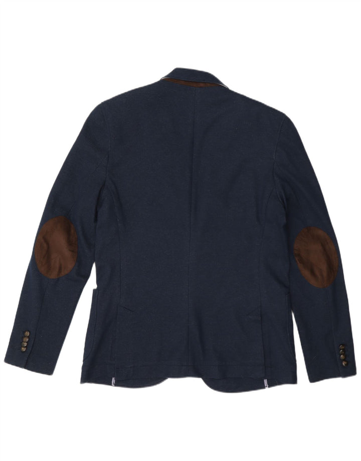 Zara Ανδρικό σακάκι μπλέιζερ με 2 κουμπιά EU 52 Large Navy Blue Polyester