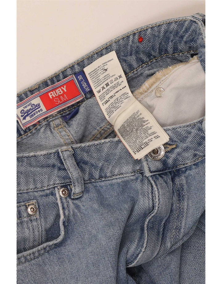 Superdry Ανδρικό Ruby Slim Τζιν Capri W30 L23 Μπλε βαμβακερό