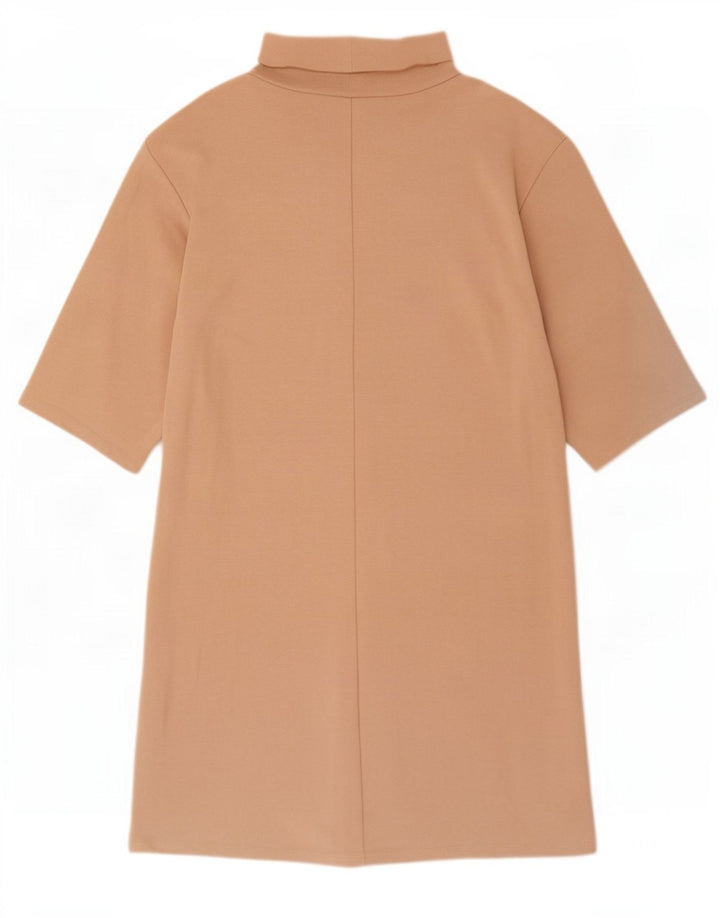 Zara Γυναικείο φόρεμα Shift UK 10 Small Beige Βαμβακερό