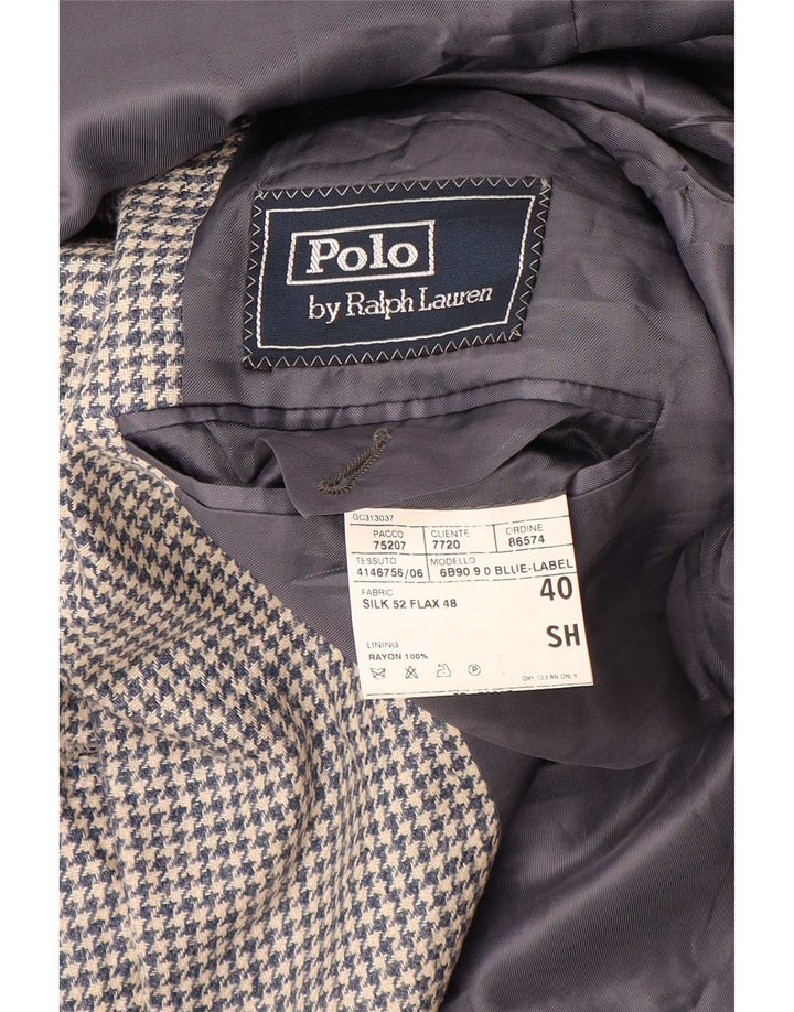 Polo Ralph Lauren Ανδρικό σακάκι με 3 κουμπιά σακάκι UK 40 Medium Blue Houndstooth