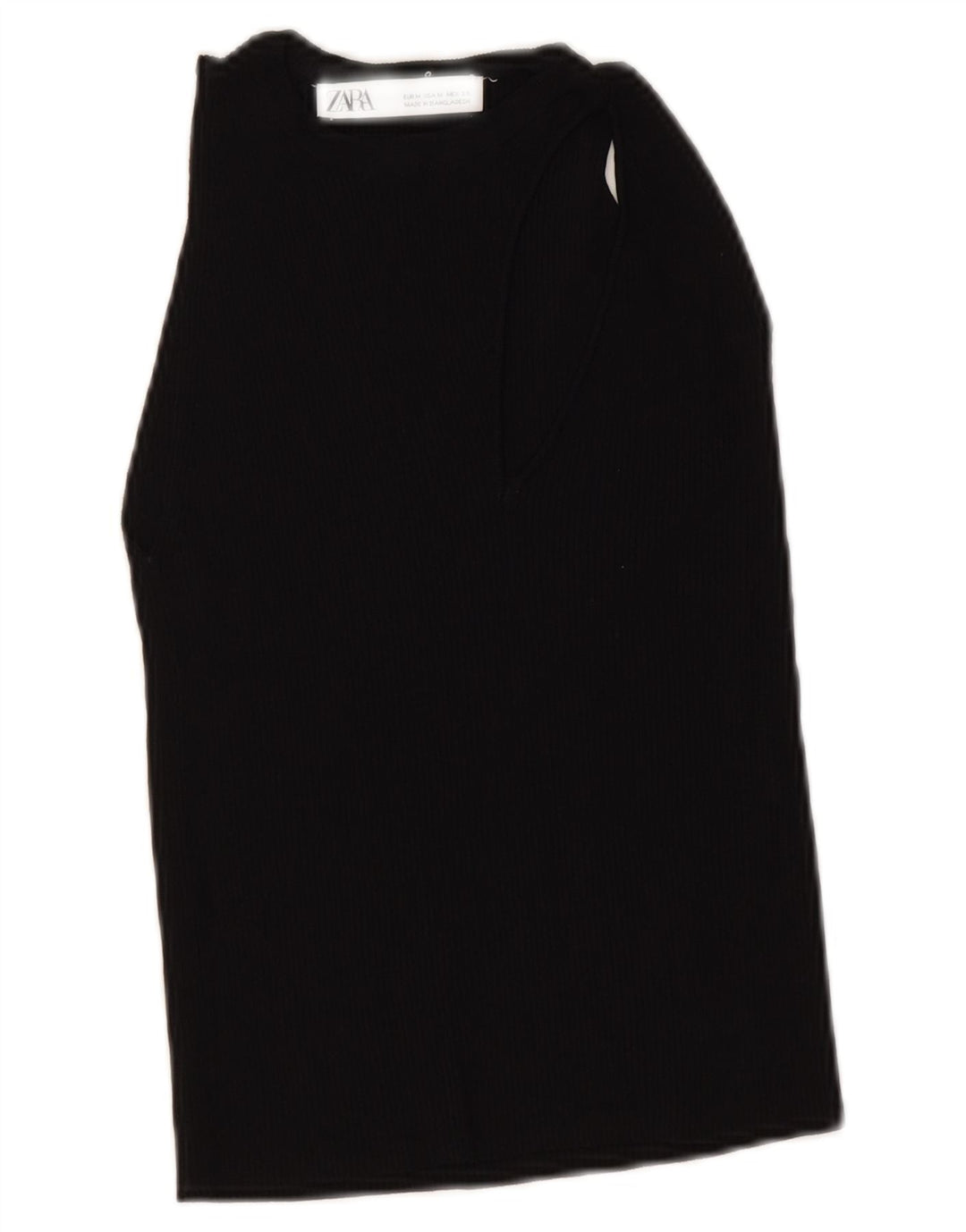 Zara Γυναικείο Γιλέκο Crop UK 12 Medium Black
