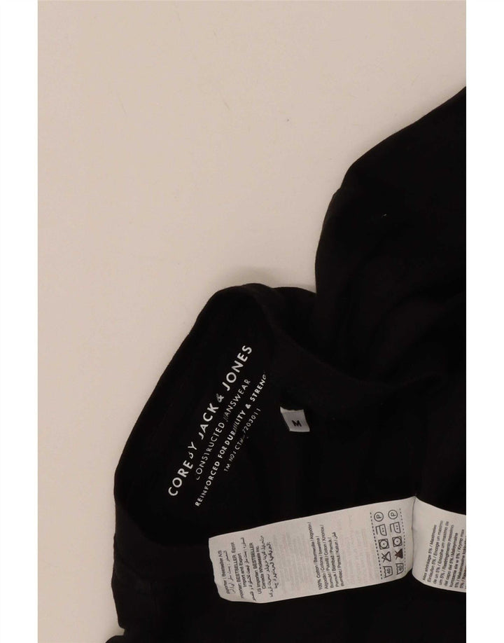 Jack & Jones Ανδρικό γραφικό μπλουζάκι μακρυμάνικο μεσαίο μαύρο βαμβακερό