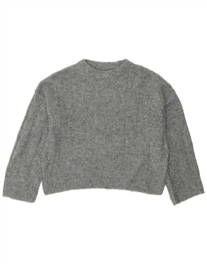 Topshop Γυναικείο πουλόβερ με λαιμόκοψη μεγάλου μεγέθους UK 6 XS Γκρι πολυεστέρας