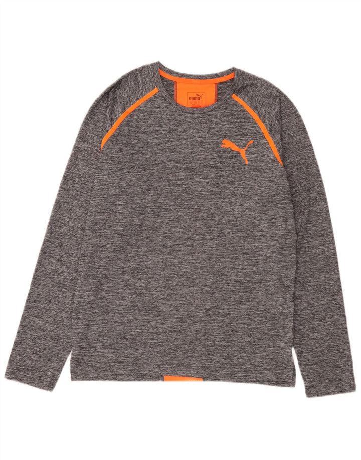 Μακρυμάνικο ανδρικό μπλουζάκι Puma μικρό γκρι χρώμα