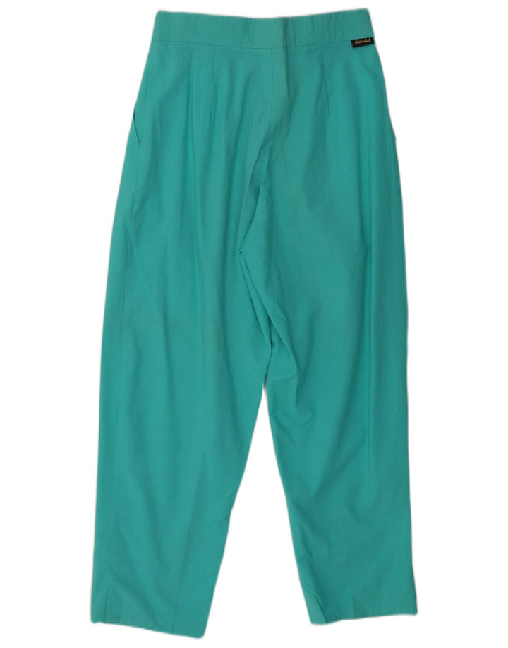 VINTAGE Γυναικείο ψηλόμεσο παντελόνι Chino W28 L27 Τυρκουάζ βαμβακερό