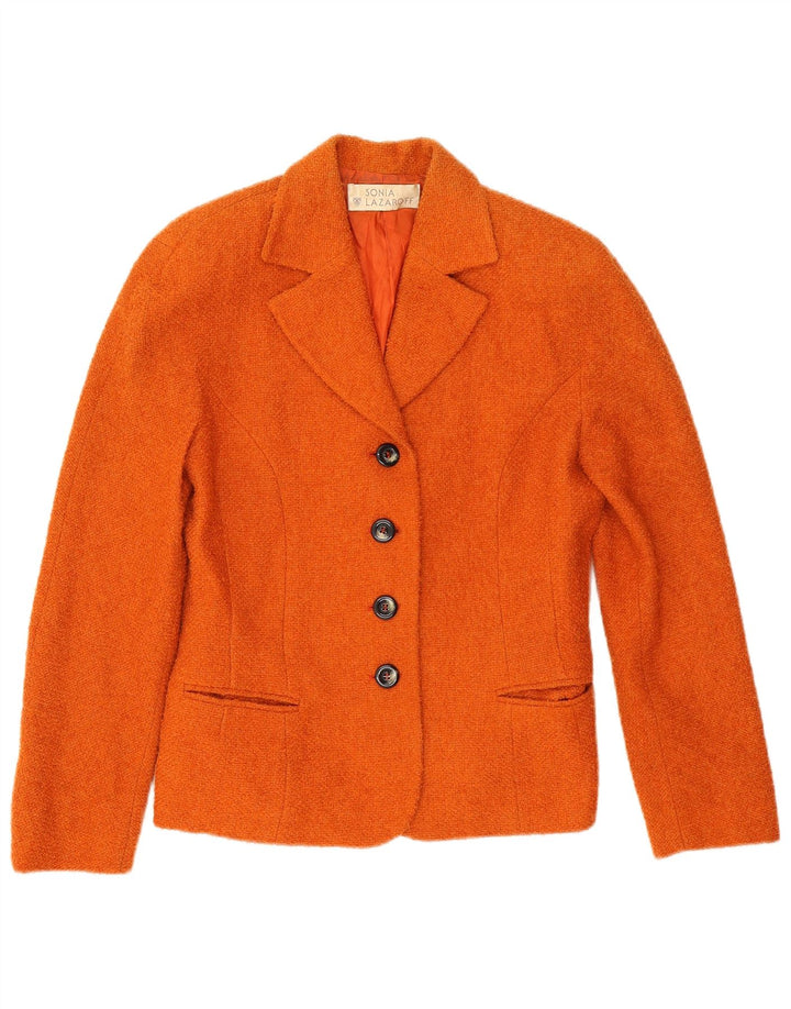 Vintage Γυναικείο Μπουφάν Blazer με 4 Κουμπιά IT 42 Μαλλί μεσαίου πορτοκαλί