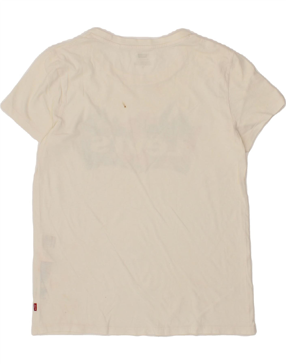 LEVI'S Womens Graphic T-Shirt Top UK 14 Medium White Cotton Vintage Levi's and Second-Hand Levi's from Messina Hembry 
