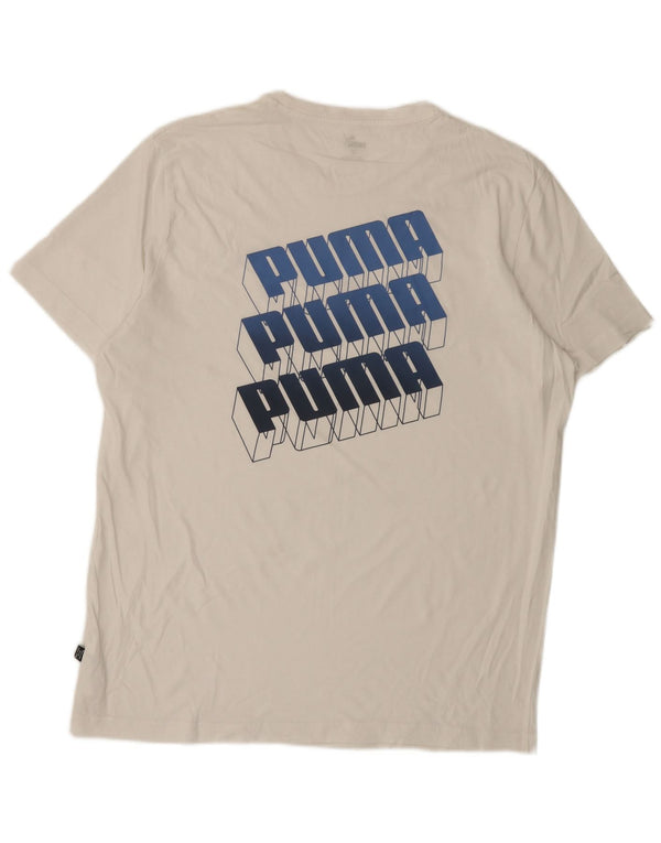 Ανδρικό γραφικό μπλουζάκι Puma 2XL λευκό βαμβακερό