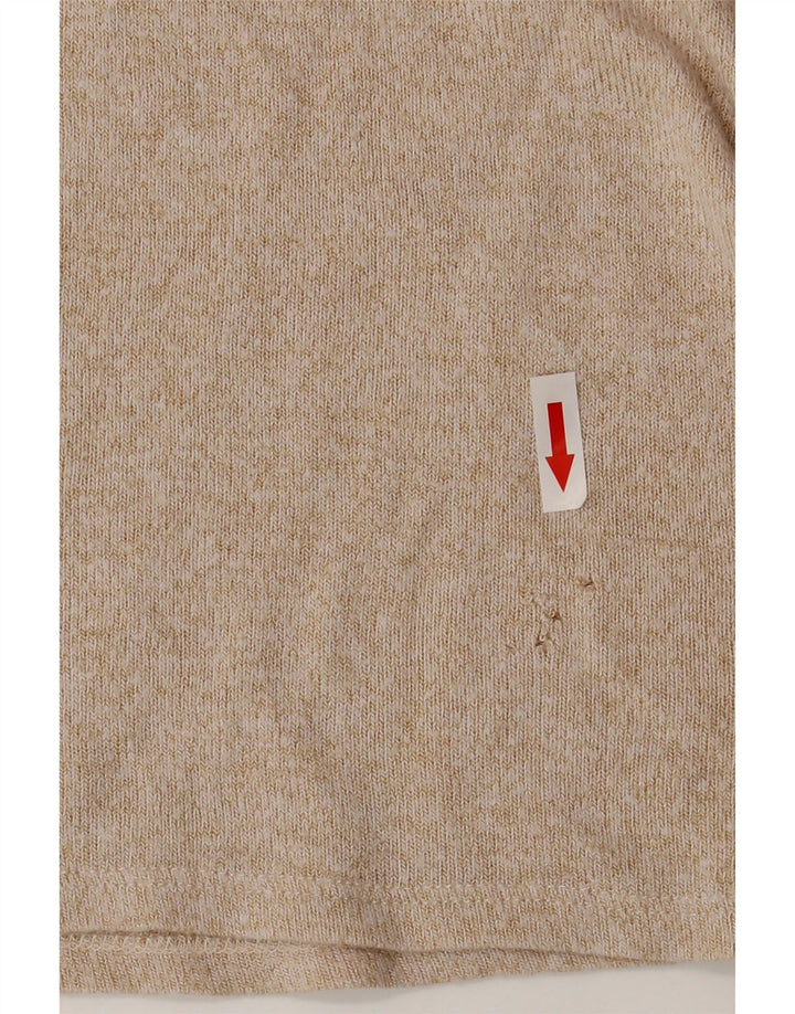Zara Γυναικεία Μπλούζα Τοπ UK 14 Large Beige Viscose