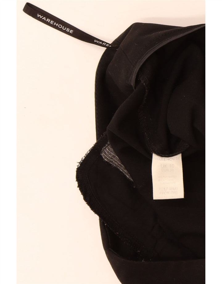 Warehouse Γυναικεία Casual Παντελόνια UK 10 Small W28 L30 Black Polyester