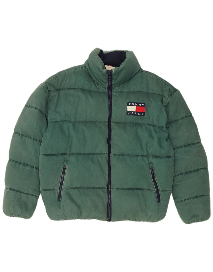 Tommy Hilfiger Ανδρικό μπουφάν με επένδυση UK 38 Μεσαίο πράσινο βαμβακερό
