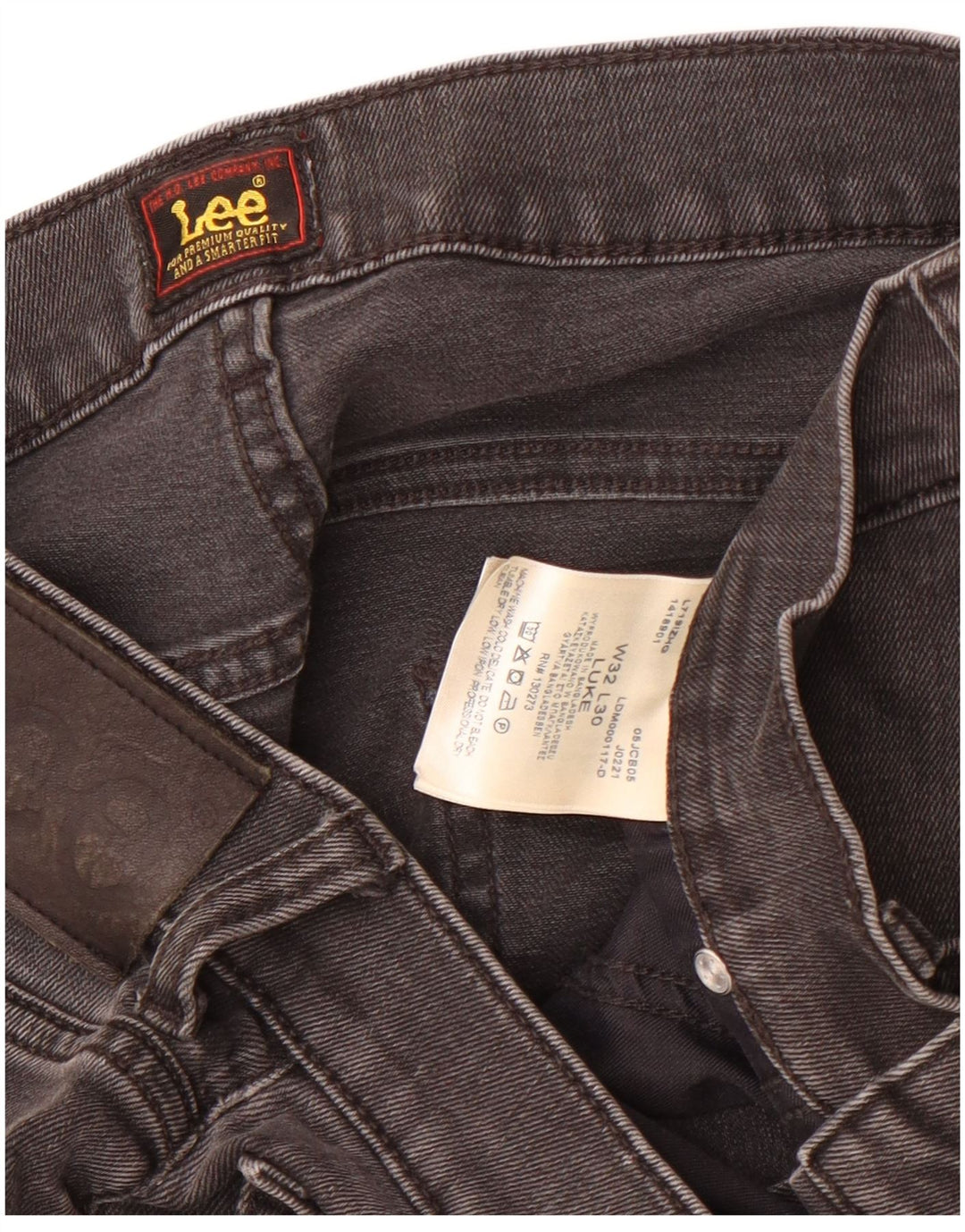 Lee Mens Luke Slim Jeans W32 L30 Γκρι βαμβακερό