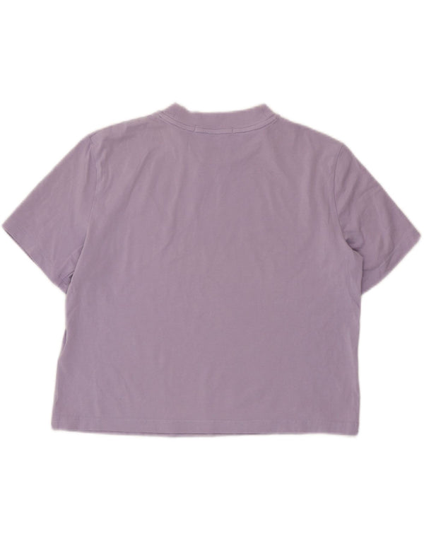 CALVIN KLEIN JEANS Γυναικείο T-Shirt T-Shirt UK 10 Small Purple Βαμβακερό
