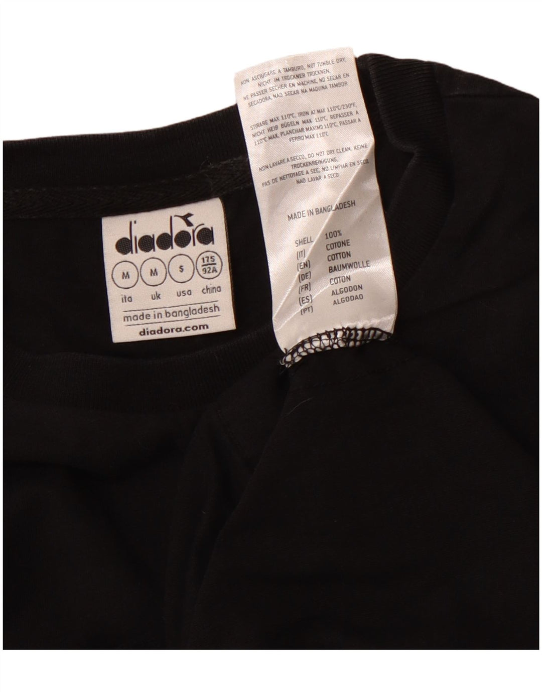 Ανδρικό γραφικό T-Shirt Diadora Top Μεσαίο μαύρο βαμβακερό