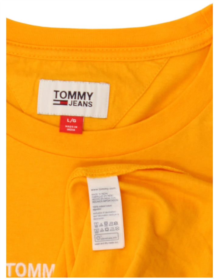 TOMMY HILFIGER Ανδρικό T-Shirt Top μεγάλο κίτρινο βαμβακερό