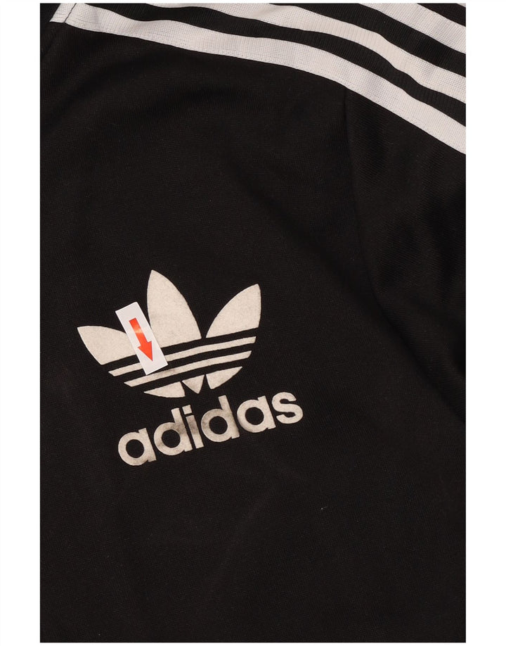 Ανδρικό πουλόβερ Adidas με φερμουάρ, μικρό μαύρο πολυεστέρα