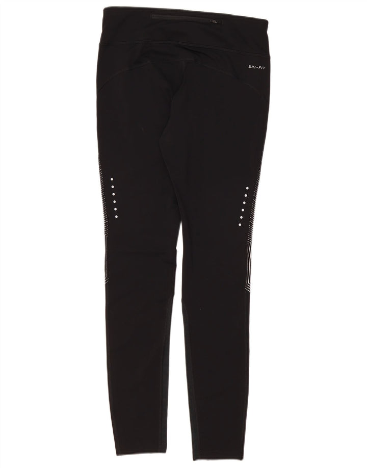 Γυναικείο κολάν NIKE Dri Fit UK 10 Small Black Pinstripe Polyester