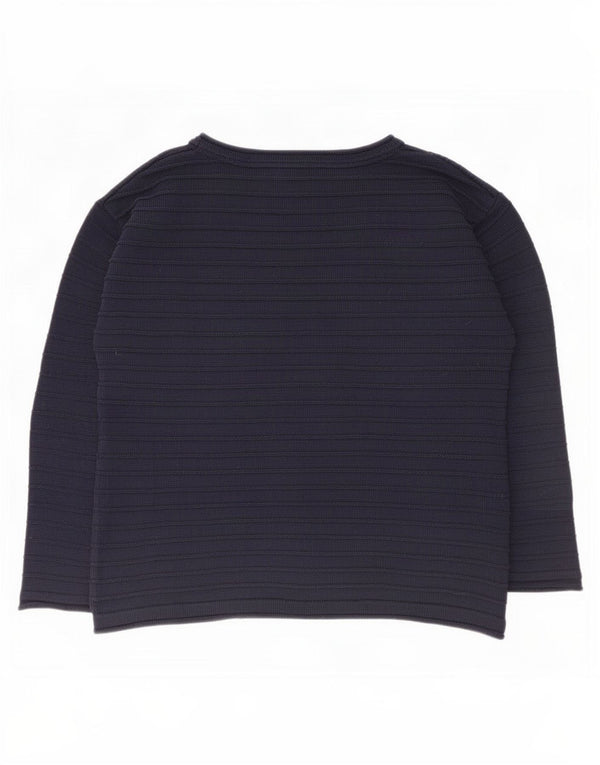 Crew Clothing Γυναικεία πουλόβερ με λαιμόκαυστο UK 12 Medium Navy Blue Cotton