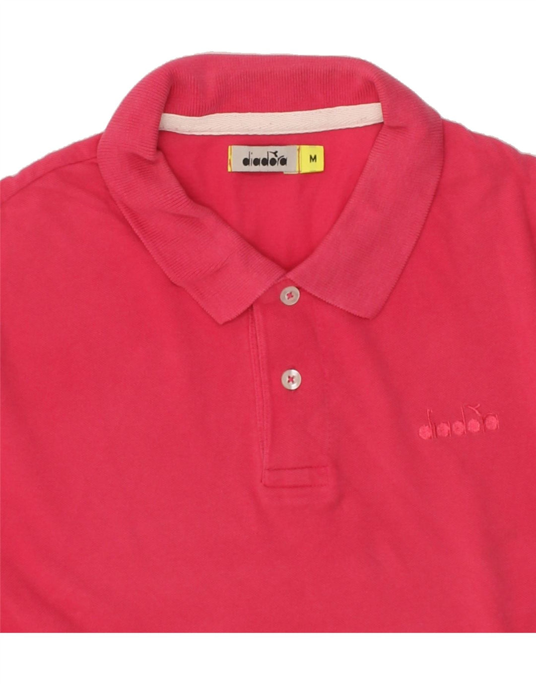DIADORA Mens Polo Shirt Medium Pink Cotton Vintage Diadora and Second-Hand Diadora from Messina Hembry 