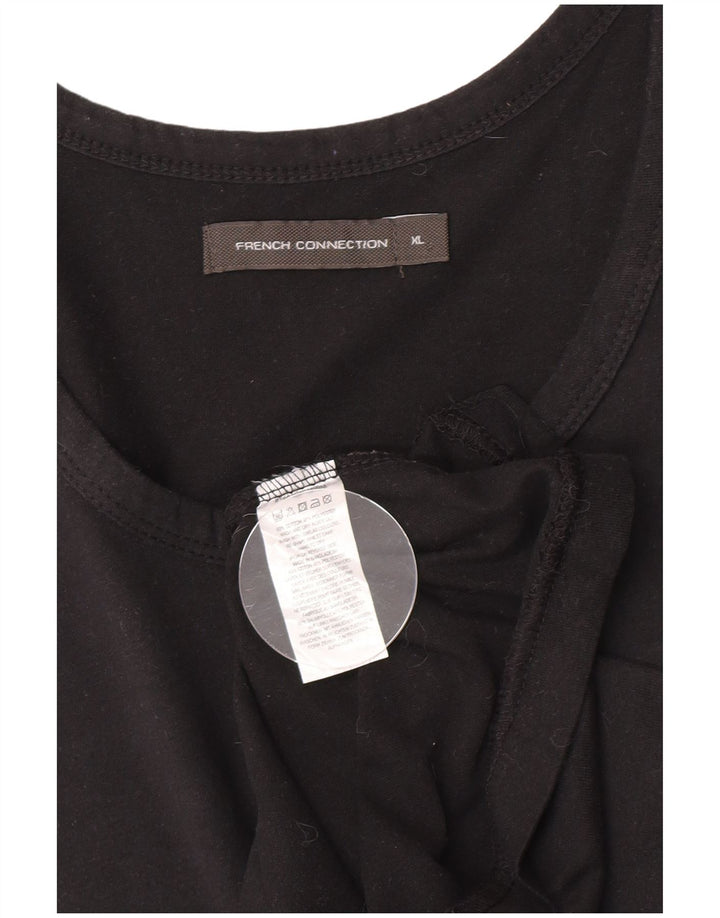 Ανδρικό γιλέκο γαλλικής σύνδεσης XL μαύρο βαμβακερό