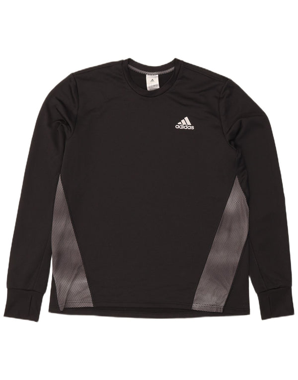 Adidas Ανδρικό τοπ Aeroready με μακρυμάνικο μεγάλο μαύρο χρώμα πολυεστέρας