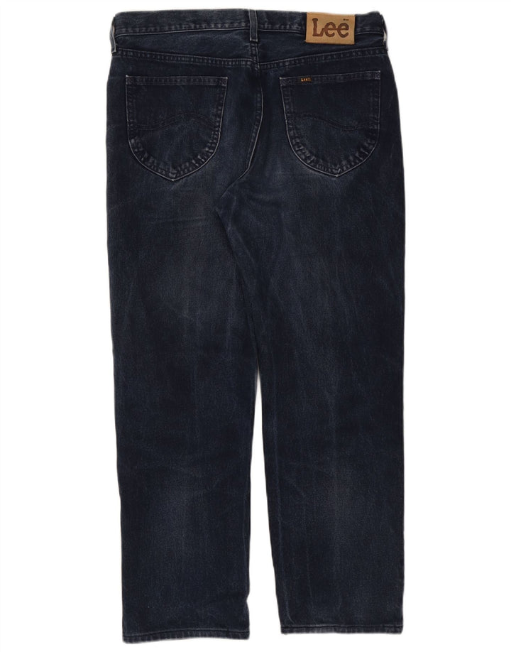 Lee Mens Chicago Straight Jeans W34 L28 Navy Blue Cotton