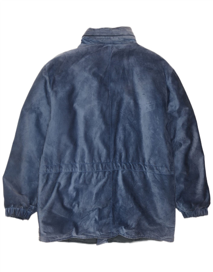 Vintage Ανδρικό Suede Jacket IT 50 Large Blue Modal