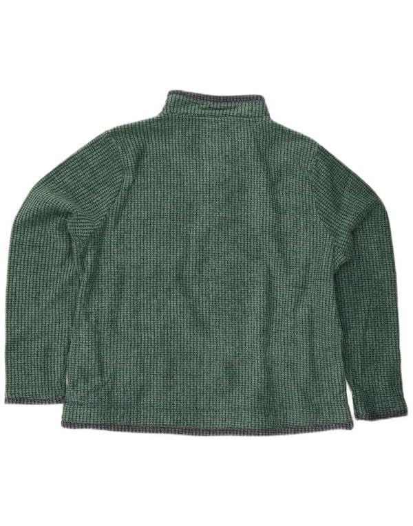 Weird Fish Mens Zip Fleece Jumper XL Green Polyester